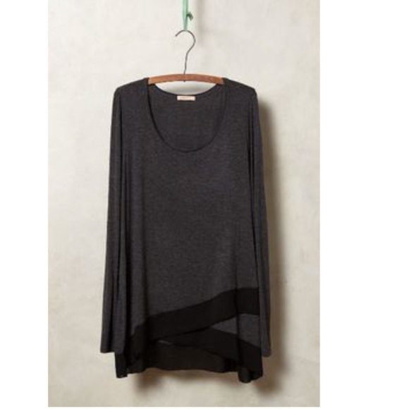 Anthropologie Tops - Bordeaux Anthropologie Black Lumi Pullover Top